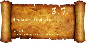 Brukner Teobald névjegykártya